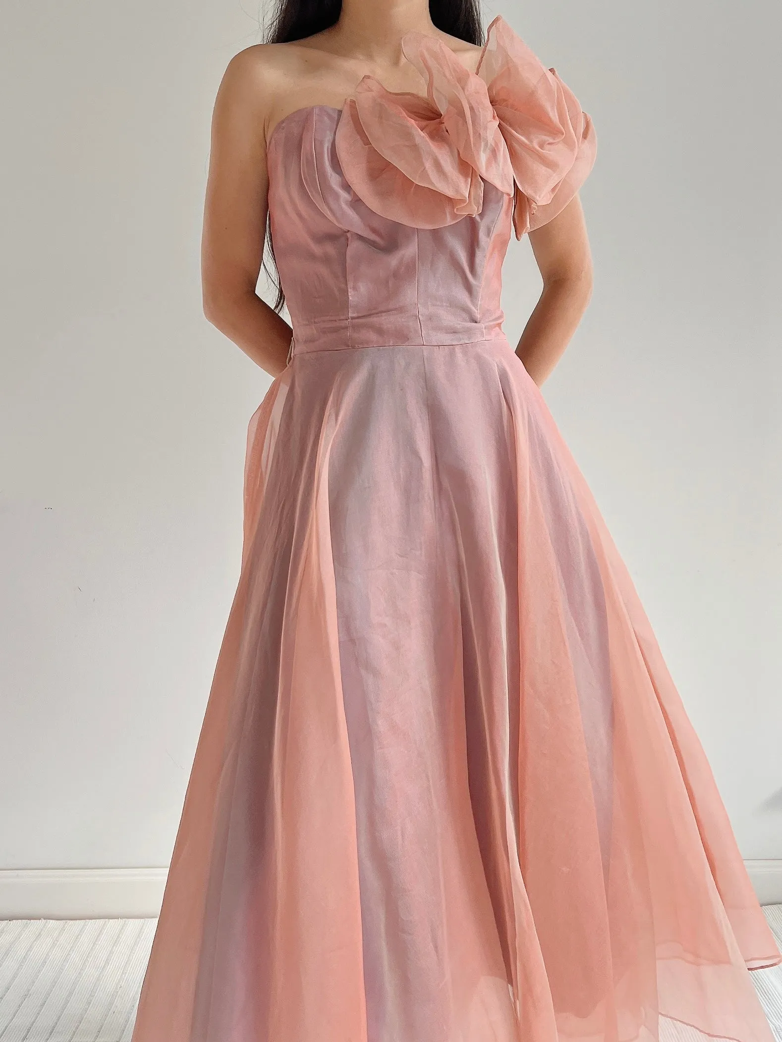 1950s Silk Organza Dress - XS