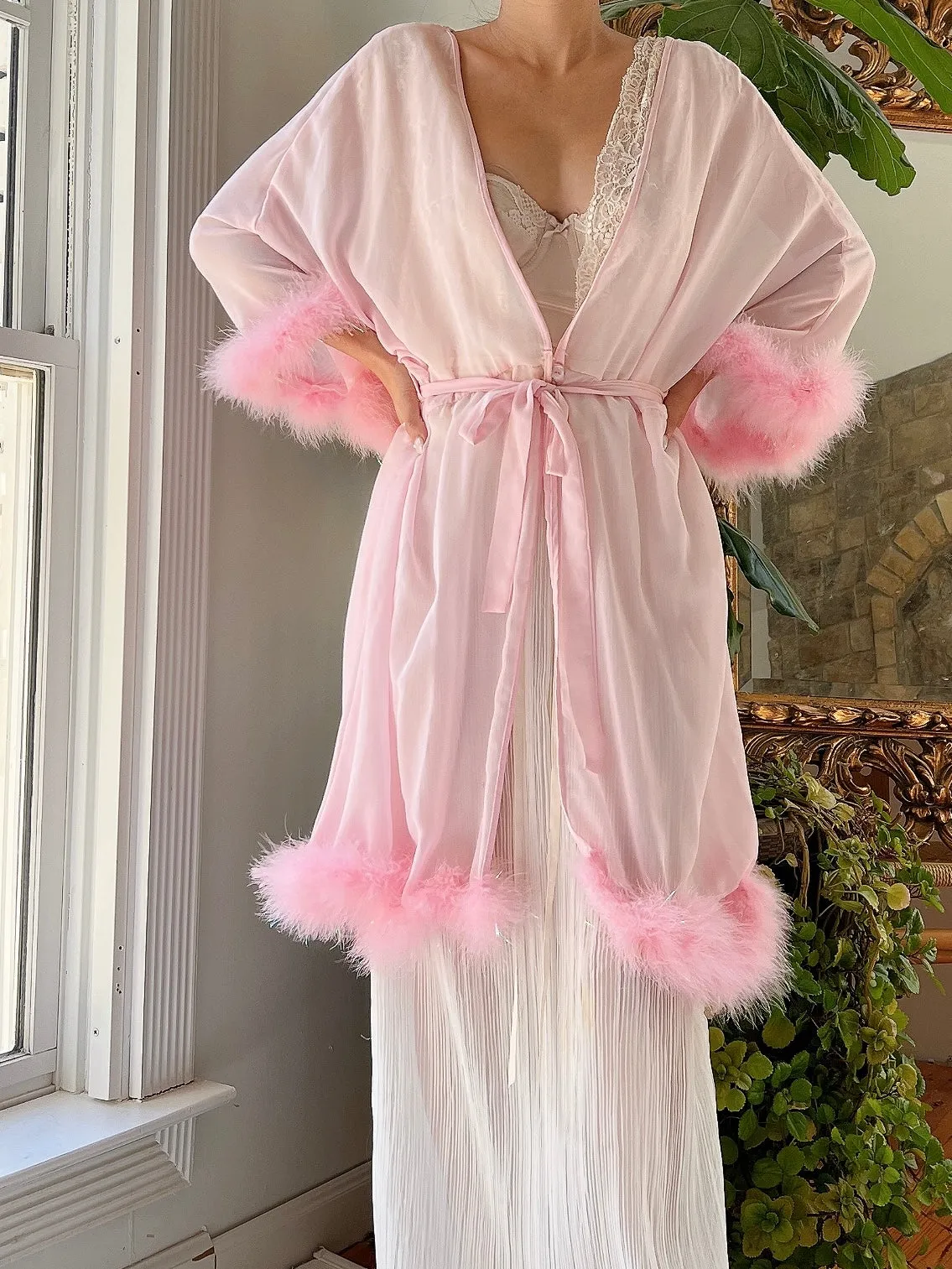 1980s Chiffon Feather Duster - OSFM