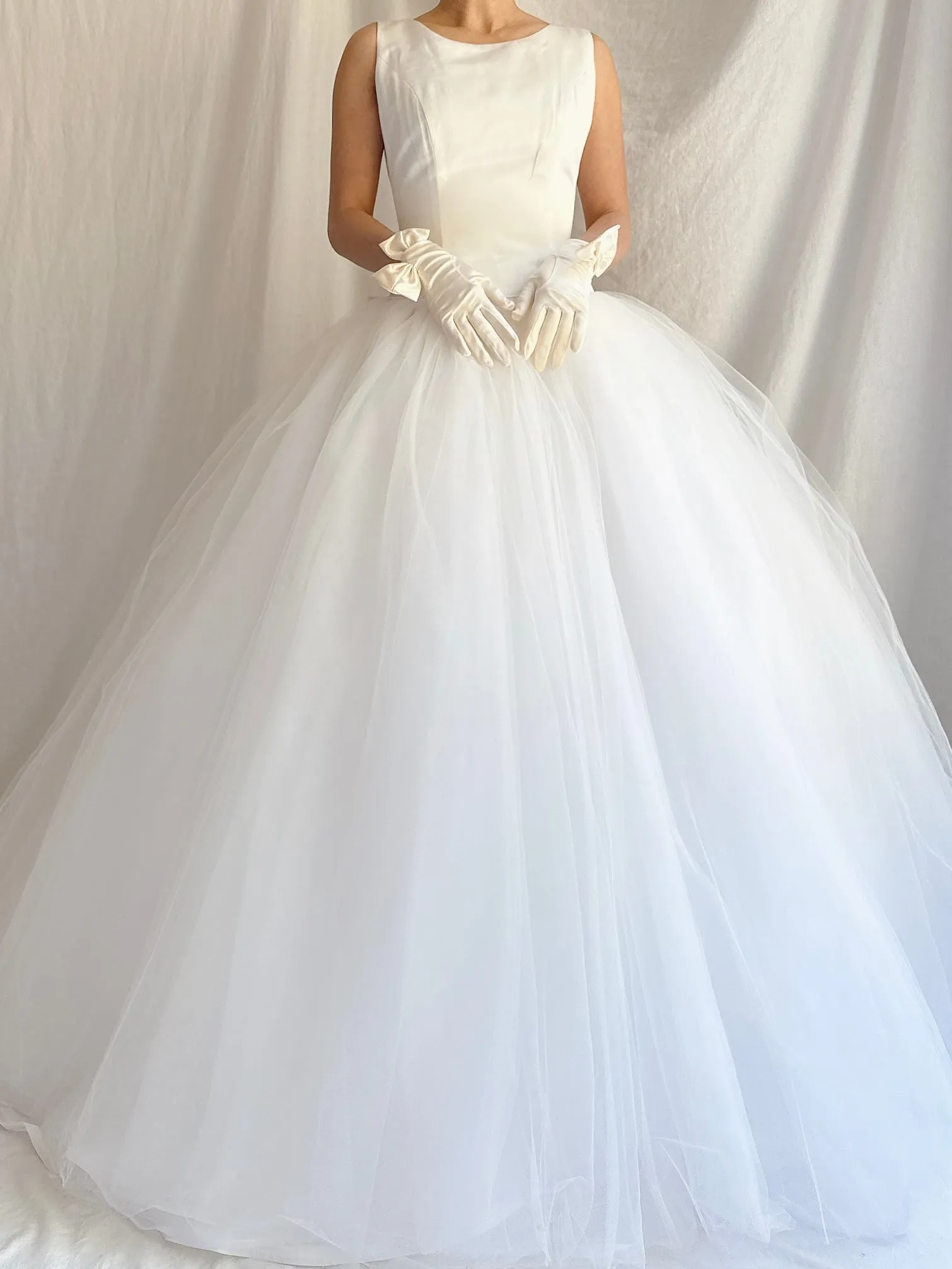 1990s Silk and Tulle Gown - XS/0