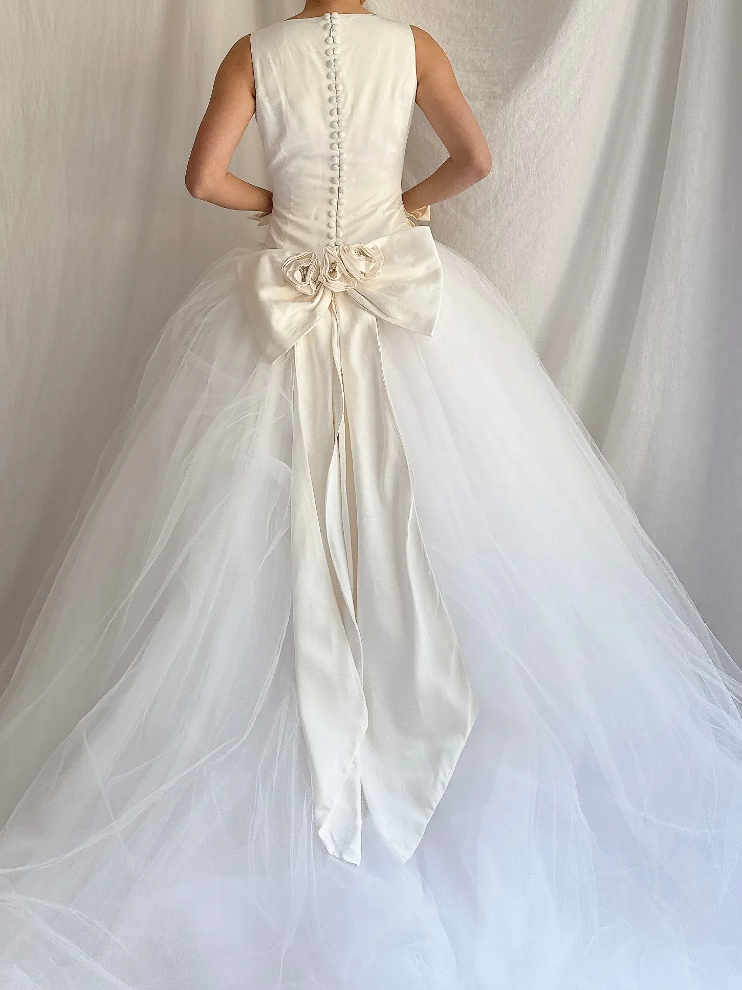 1990s Silk and Tulle Gown - XS/0