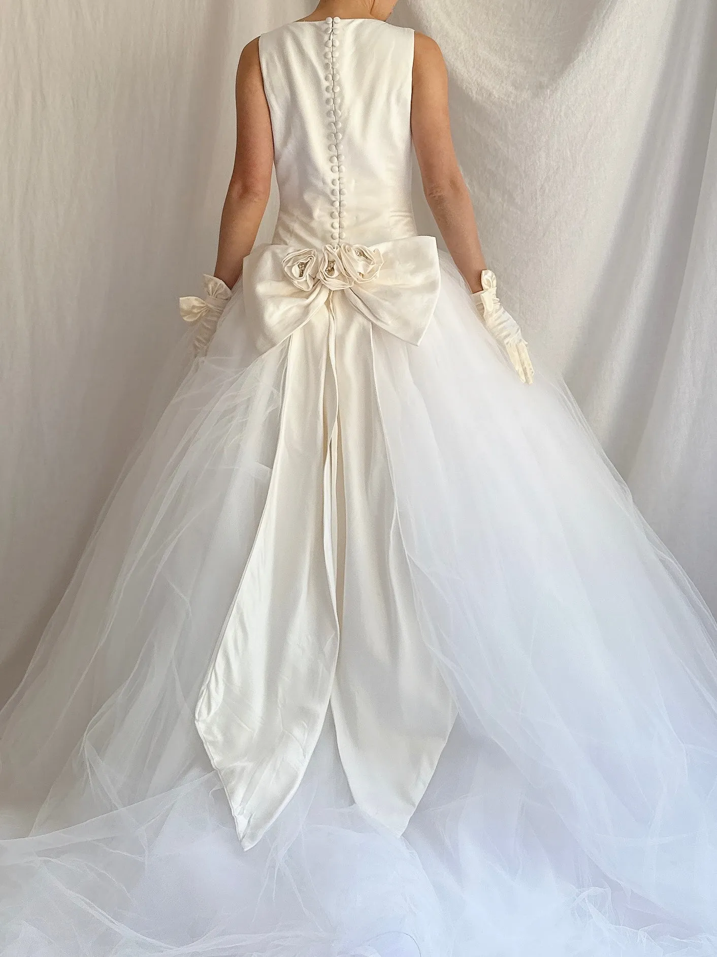 1990s Silk and Tulle Gown - XS/0