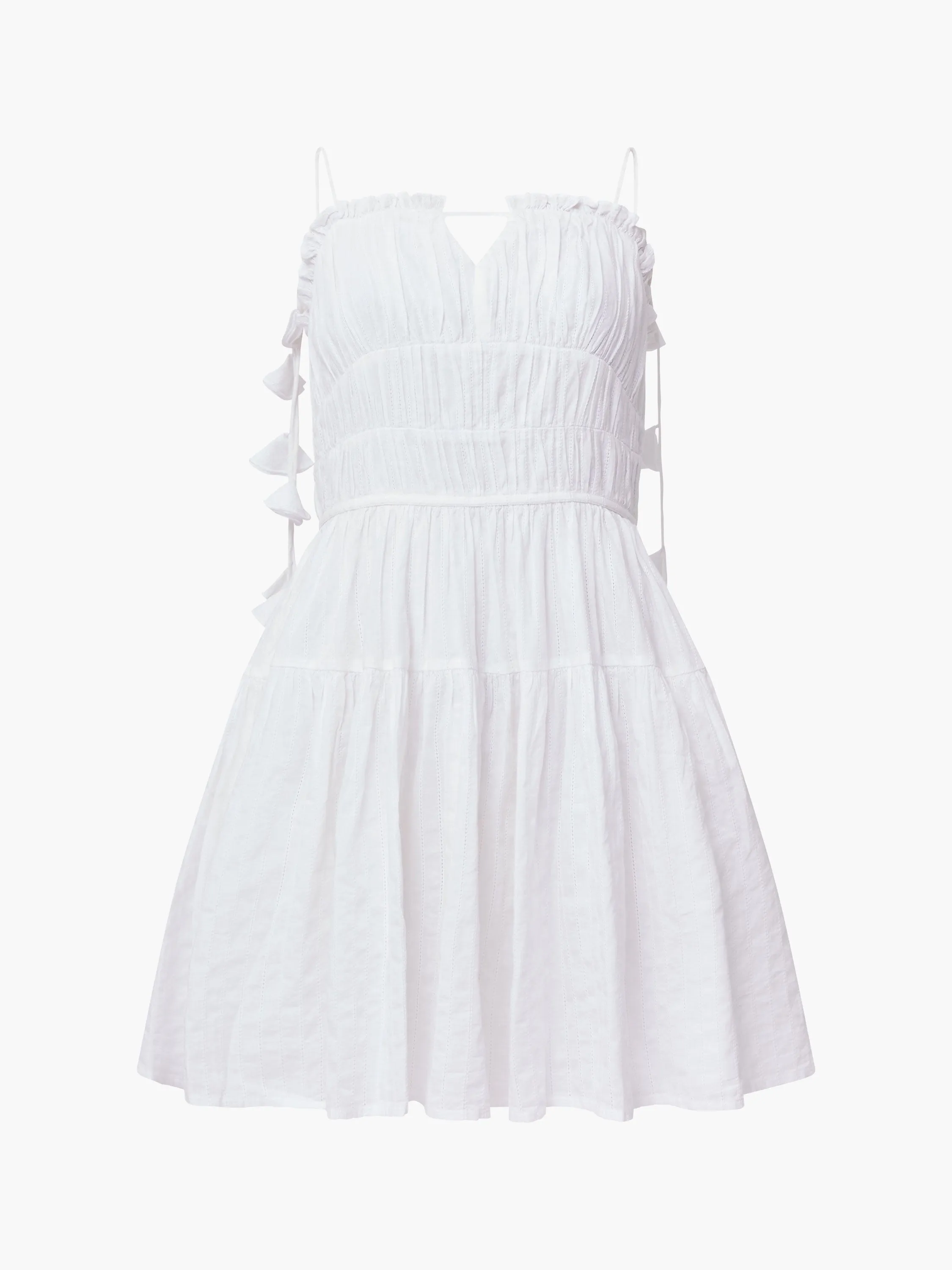 Amra Cotton Gathered Mini Dress