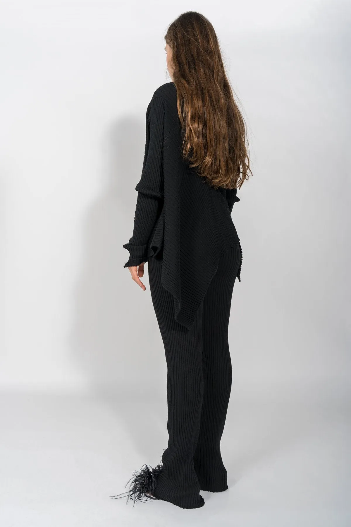 BLACK MERINO TROUSERS