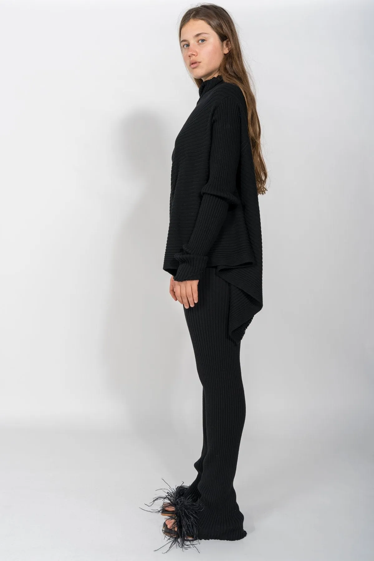 BLACK MERINO TROUSERS