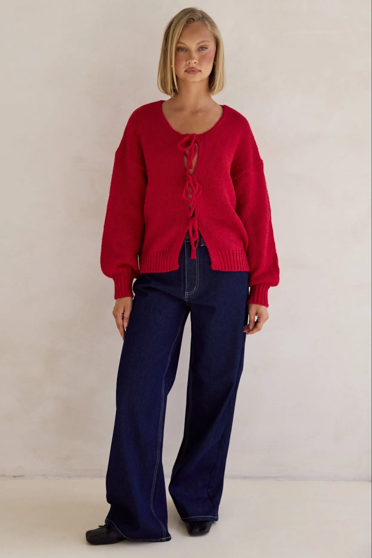 Cassie Knit Jumper (Red)