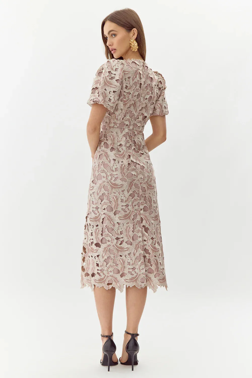 Chantelle Scalloped Lace Midi Dress