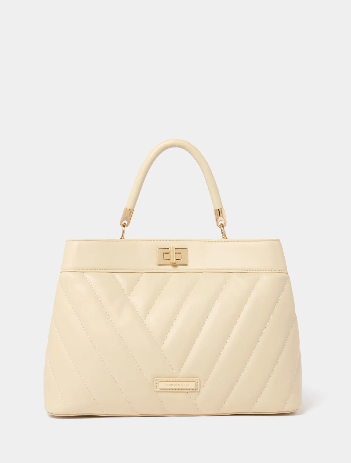 Charlotte Chevron Top Handle Bag