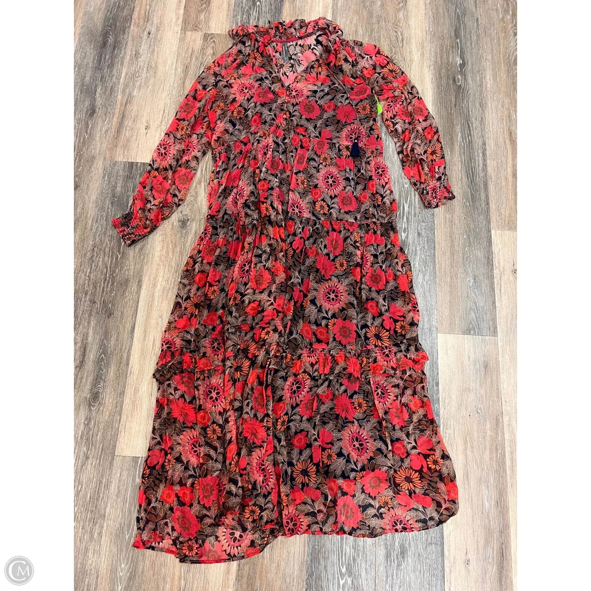 Dress Casual Maxi By Anthropologie In Floral Print, Size: L