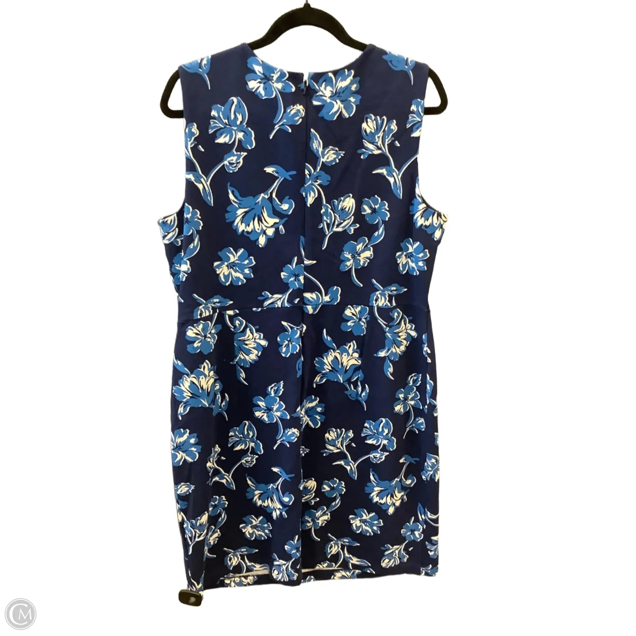 Dress Casual Midi By Lands End In Blue, Size: Xl