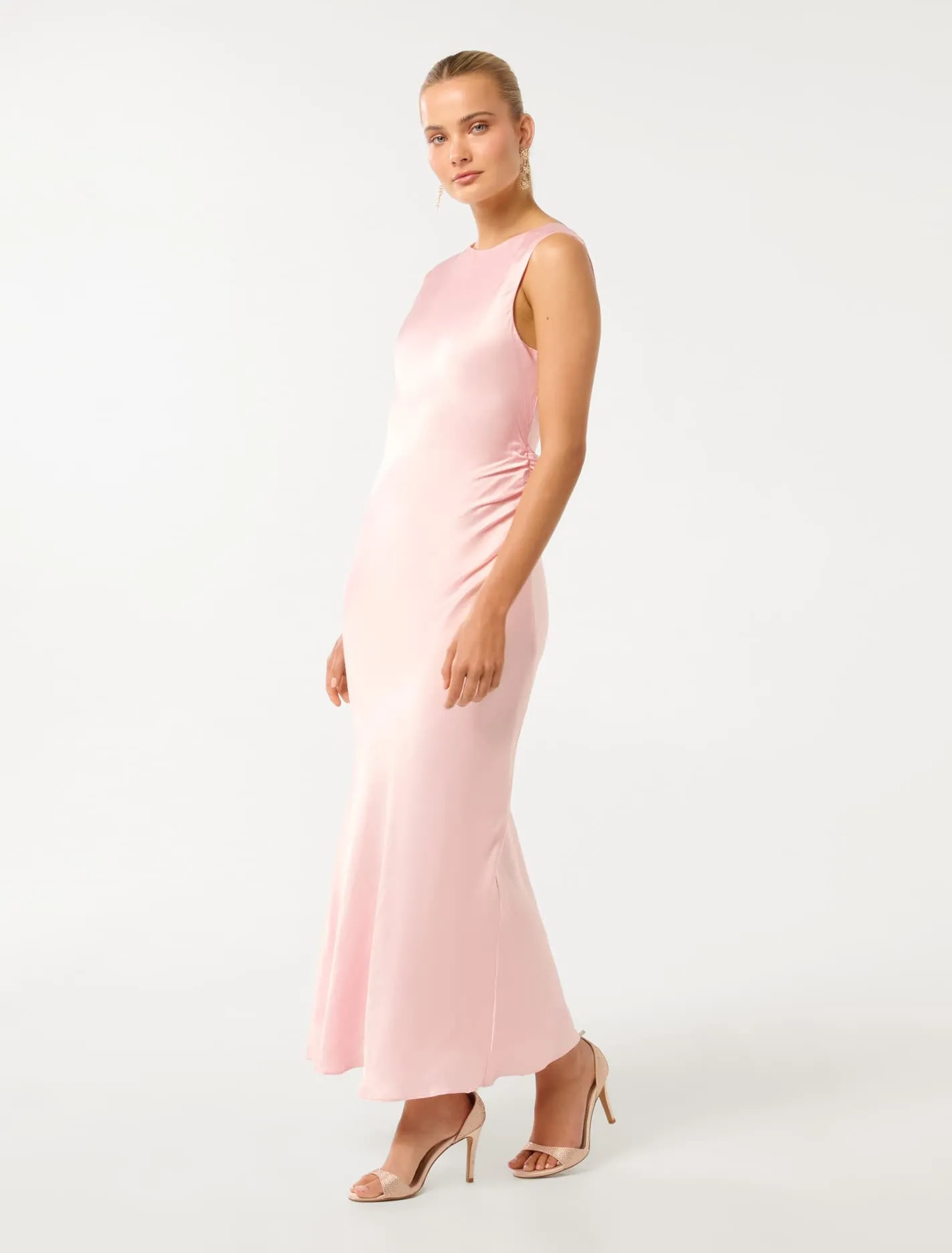 Eileen Open Back Satin Maxi Dress