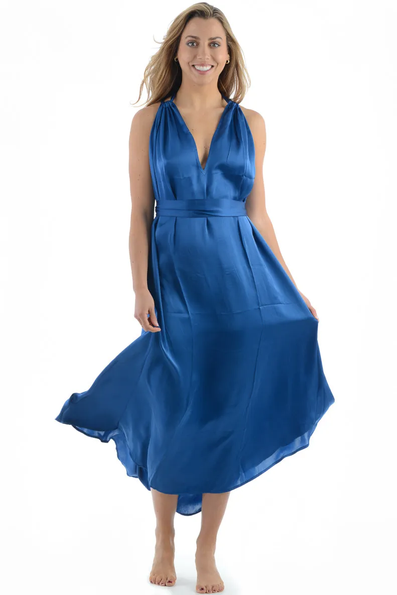 Elizabeth Dress / Lapis Silk