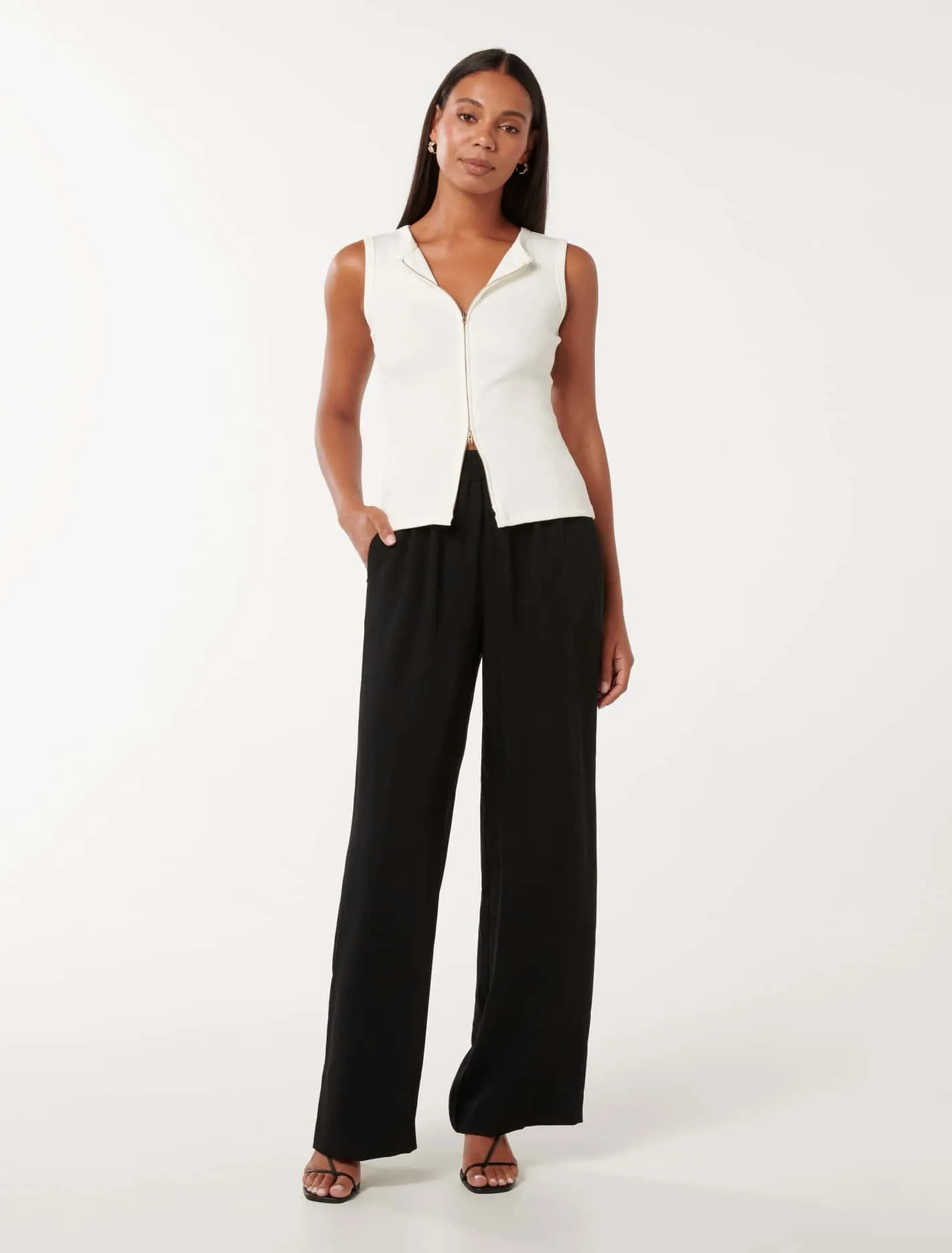 Enya Elastic Wide Leg Pants