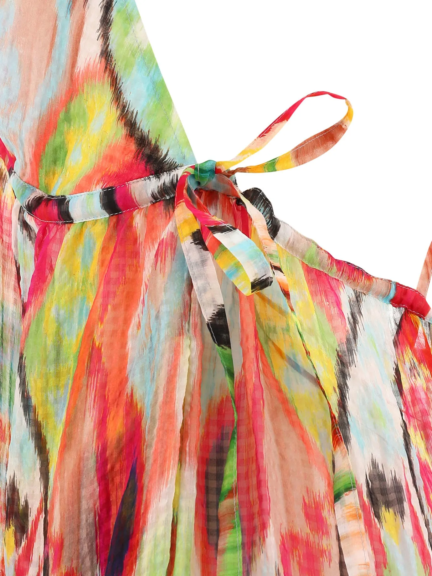Etro Abstract Print Low-Back Tiered Dress