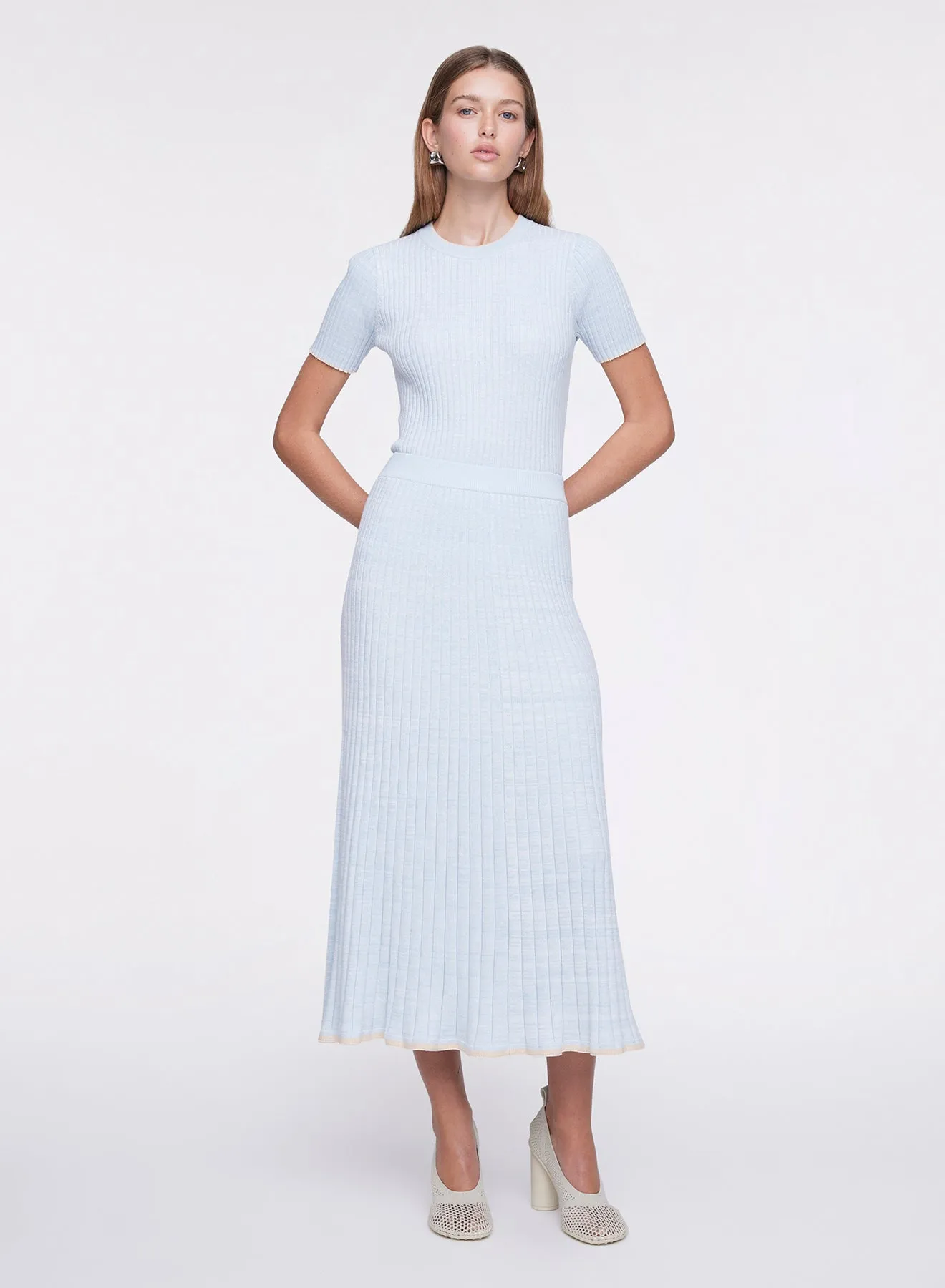 FELICIA SKIRT (POLAR W/ MALT TRIM)