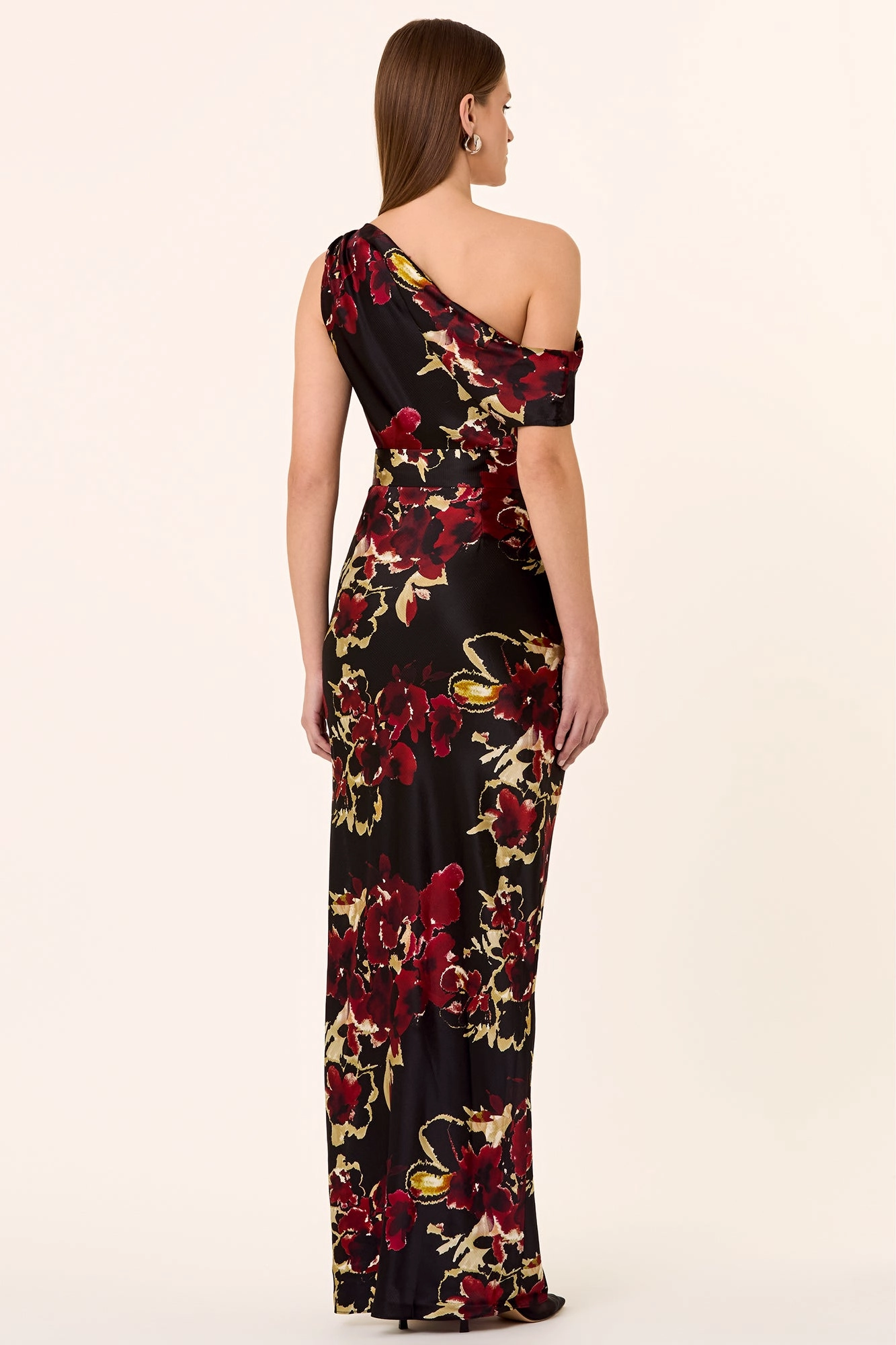 Halle Dress - Watercolour Floral Black