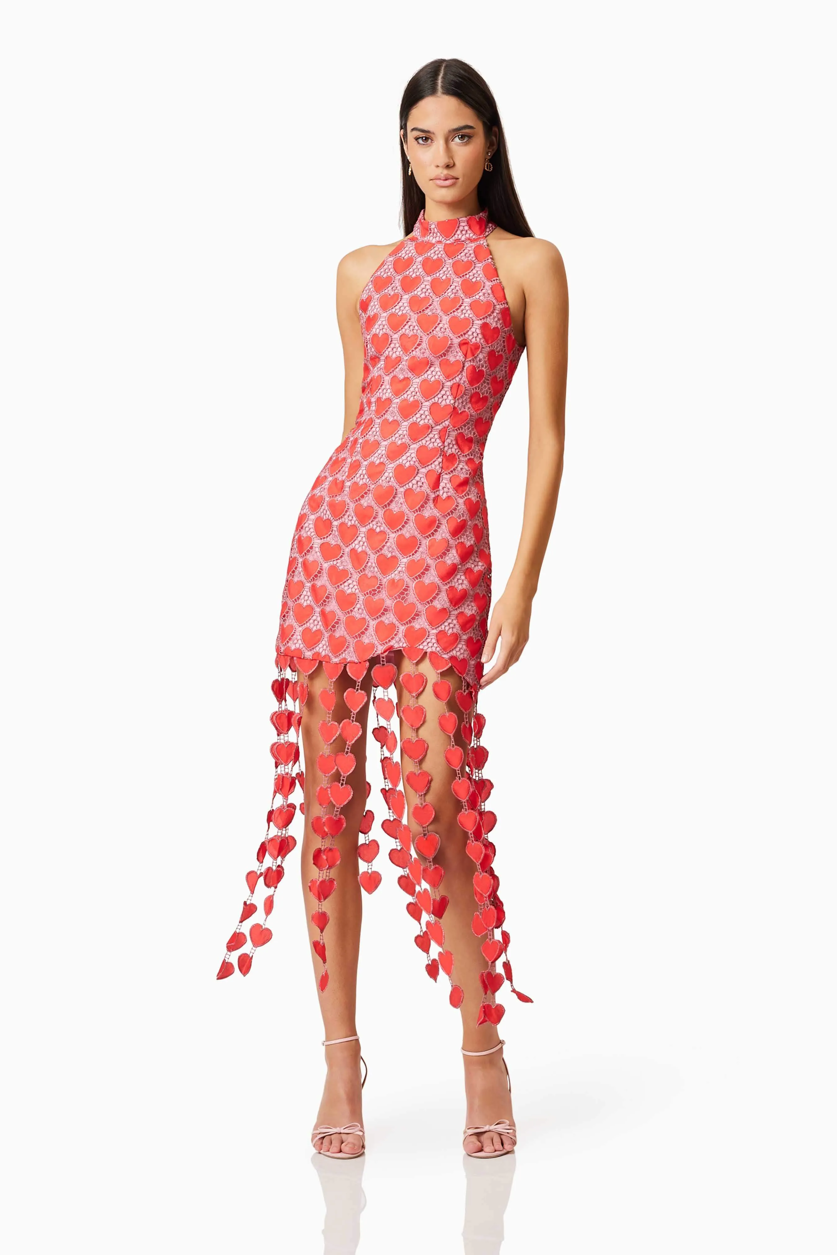 Heartthrob Midi Dress In Red