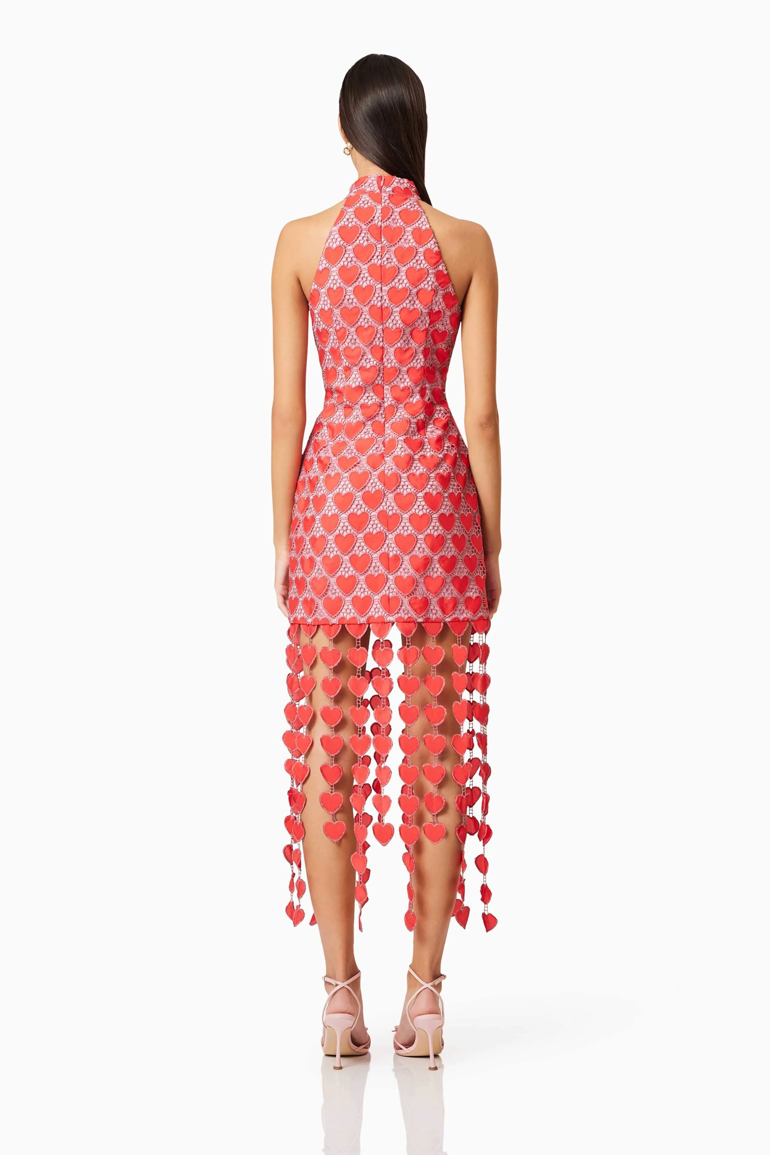 Heartthrob Midi Dress In Red