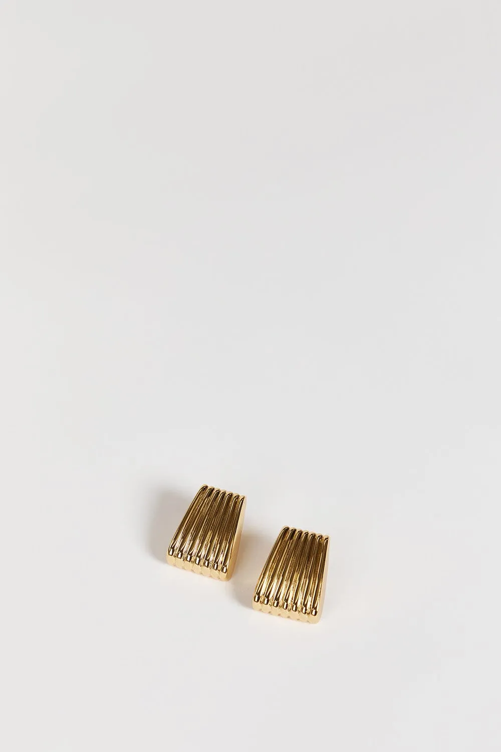 HEAVEN MAYHEM RIBBED GOLD EARRING
