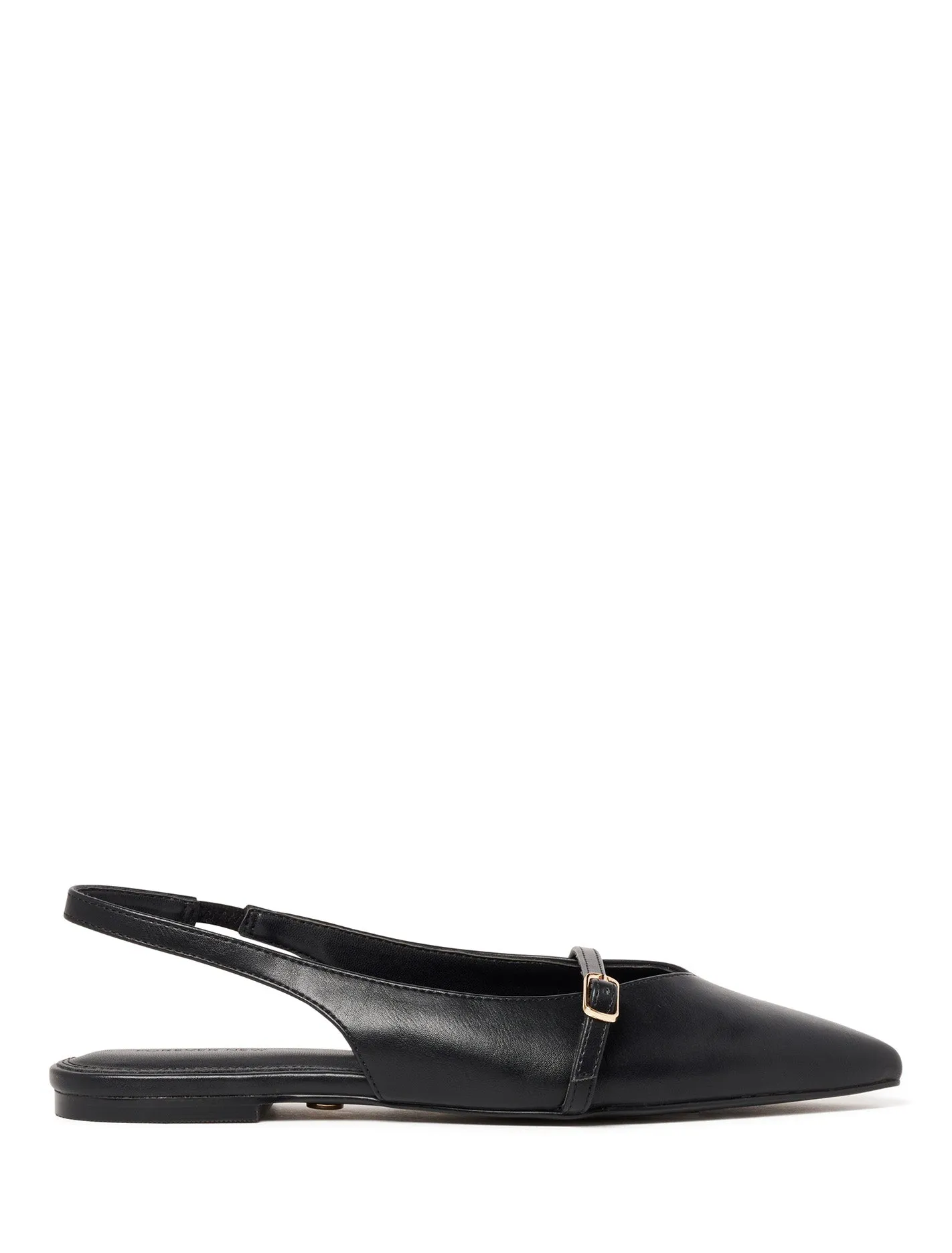 Ivy V Throat Detail Flat Slingback