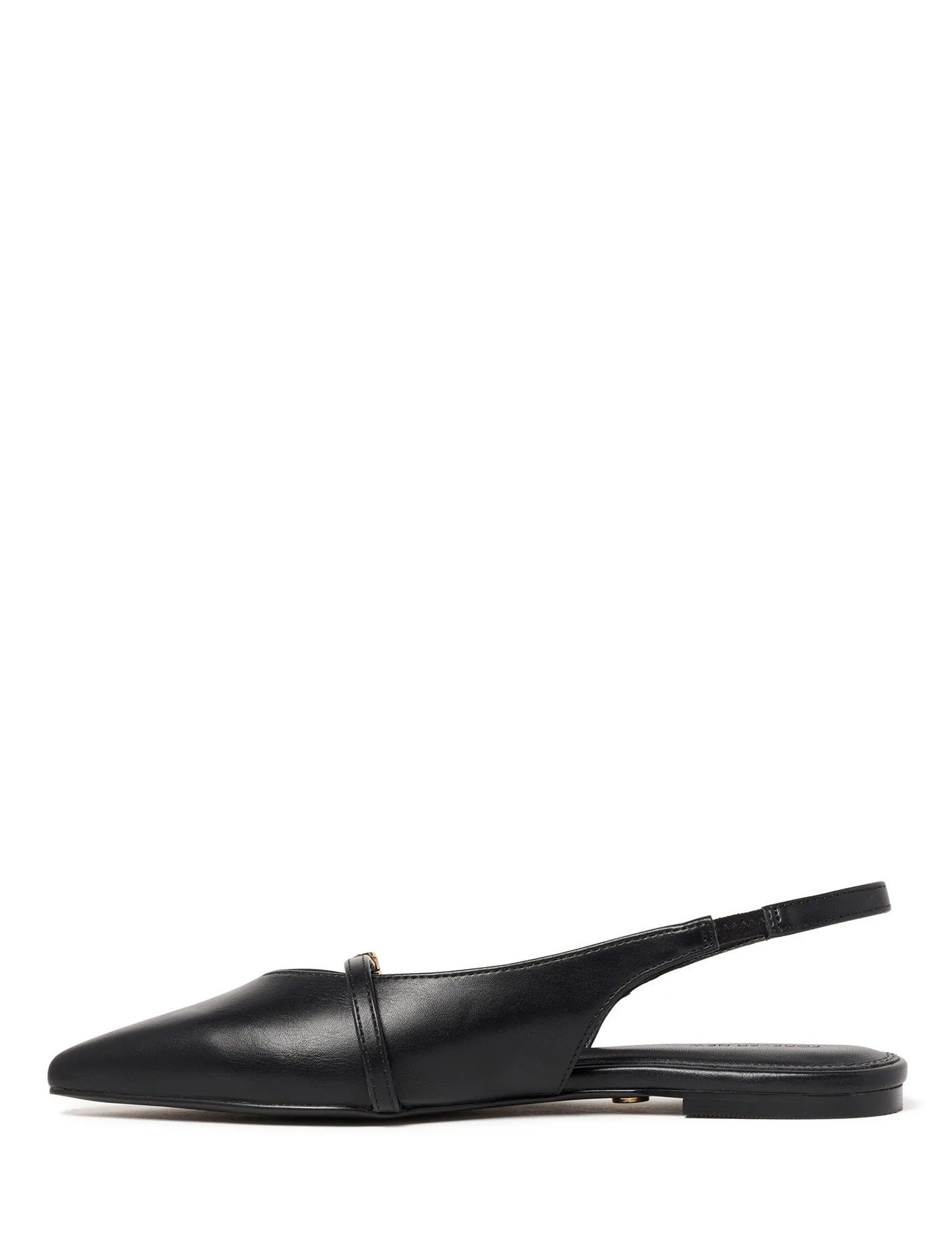 Ivy V Throat Detail Flat Slingback