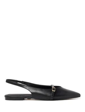 Ivy V Throat Detail Flat Slingback