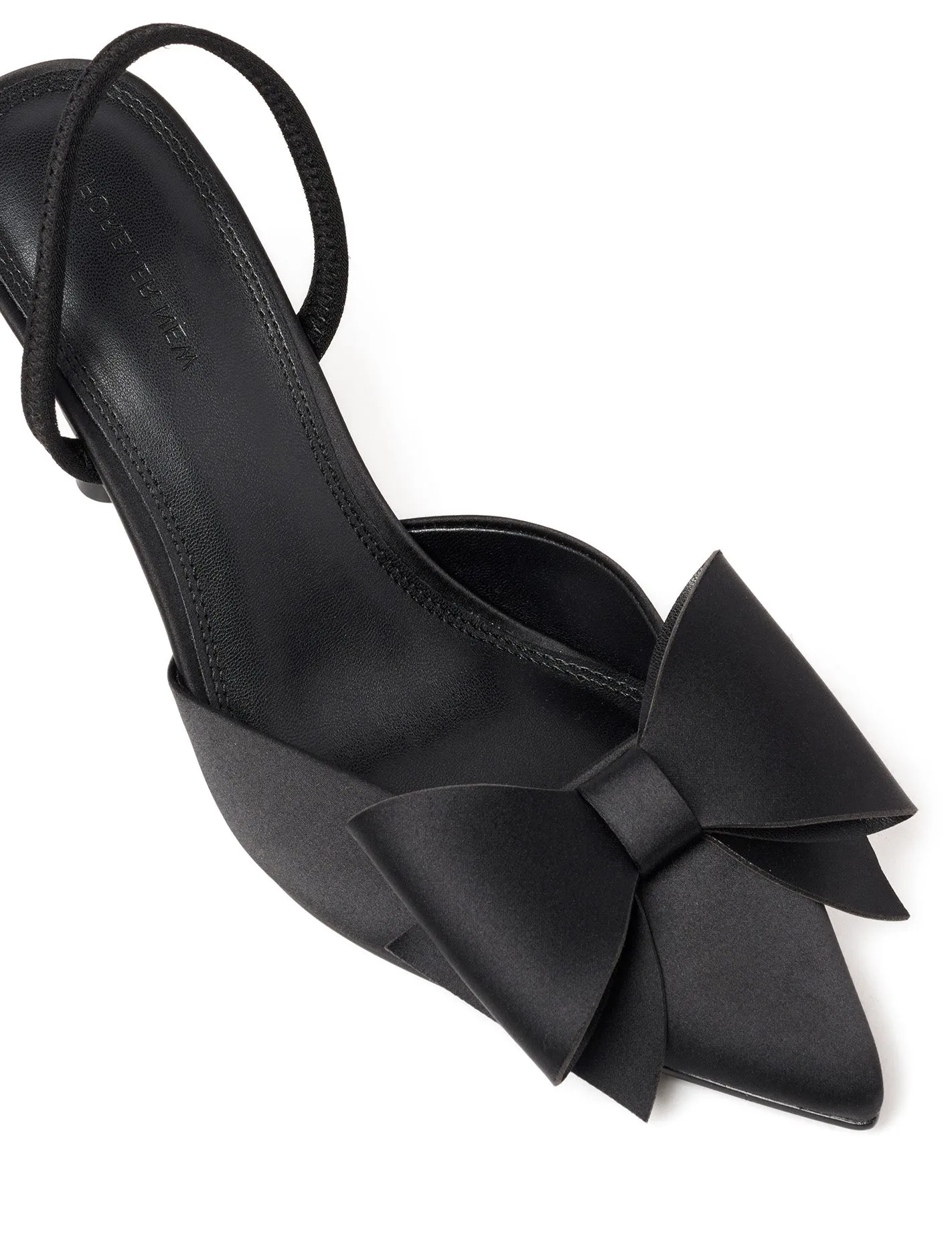 Jenna Bow Trim Slingback Heel Shoe