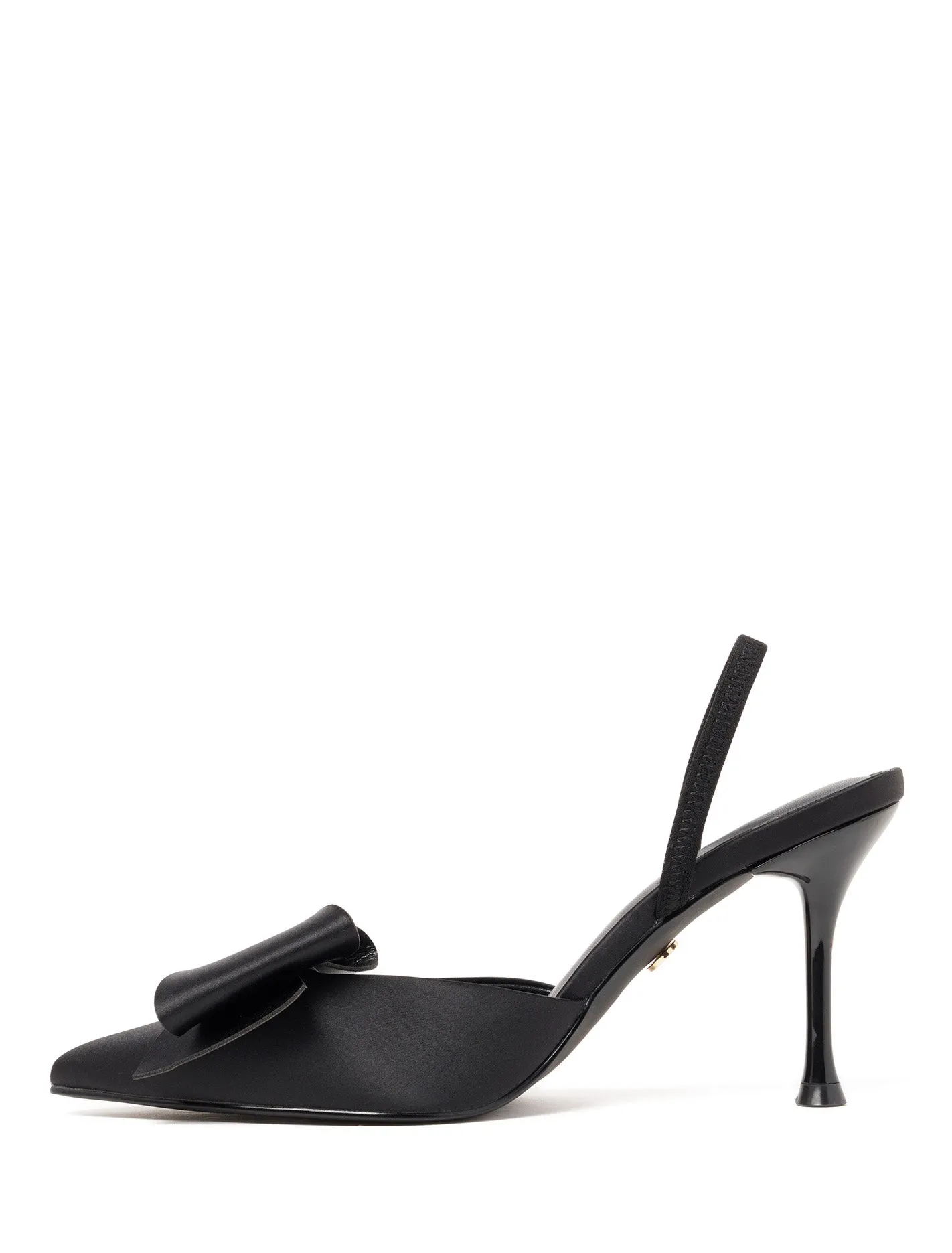 Jenna Bow Trim Slingback Heel Shoe