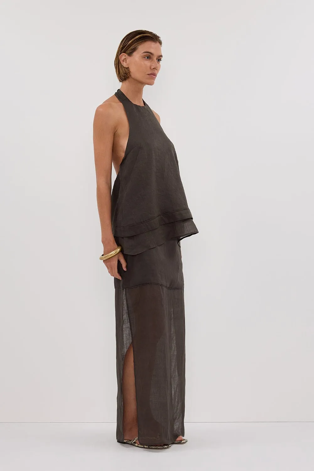 KAI PETROL RAMIE MIDI SKIRT