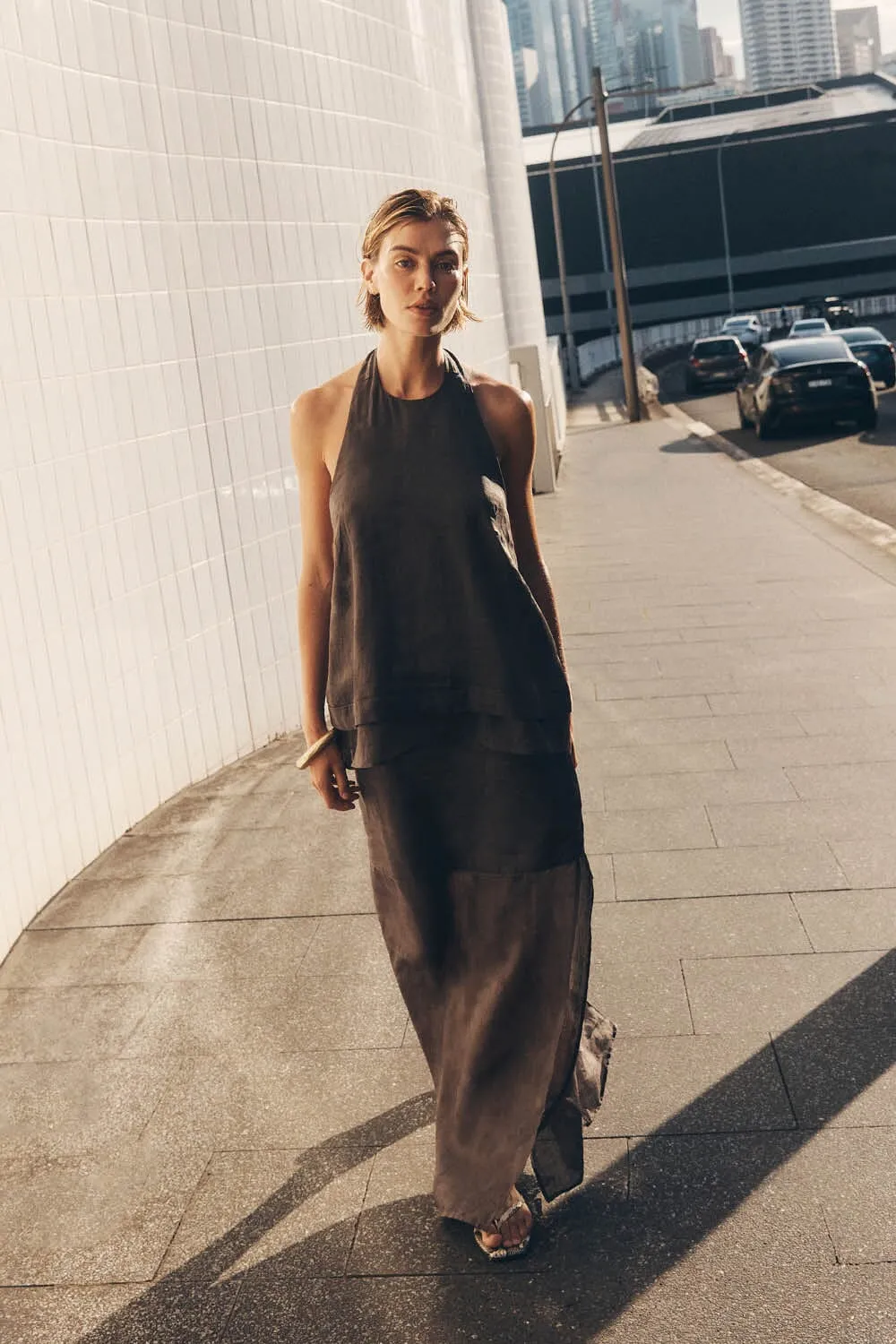 KAI PETROL RAMIE MIDI SKIRT