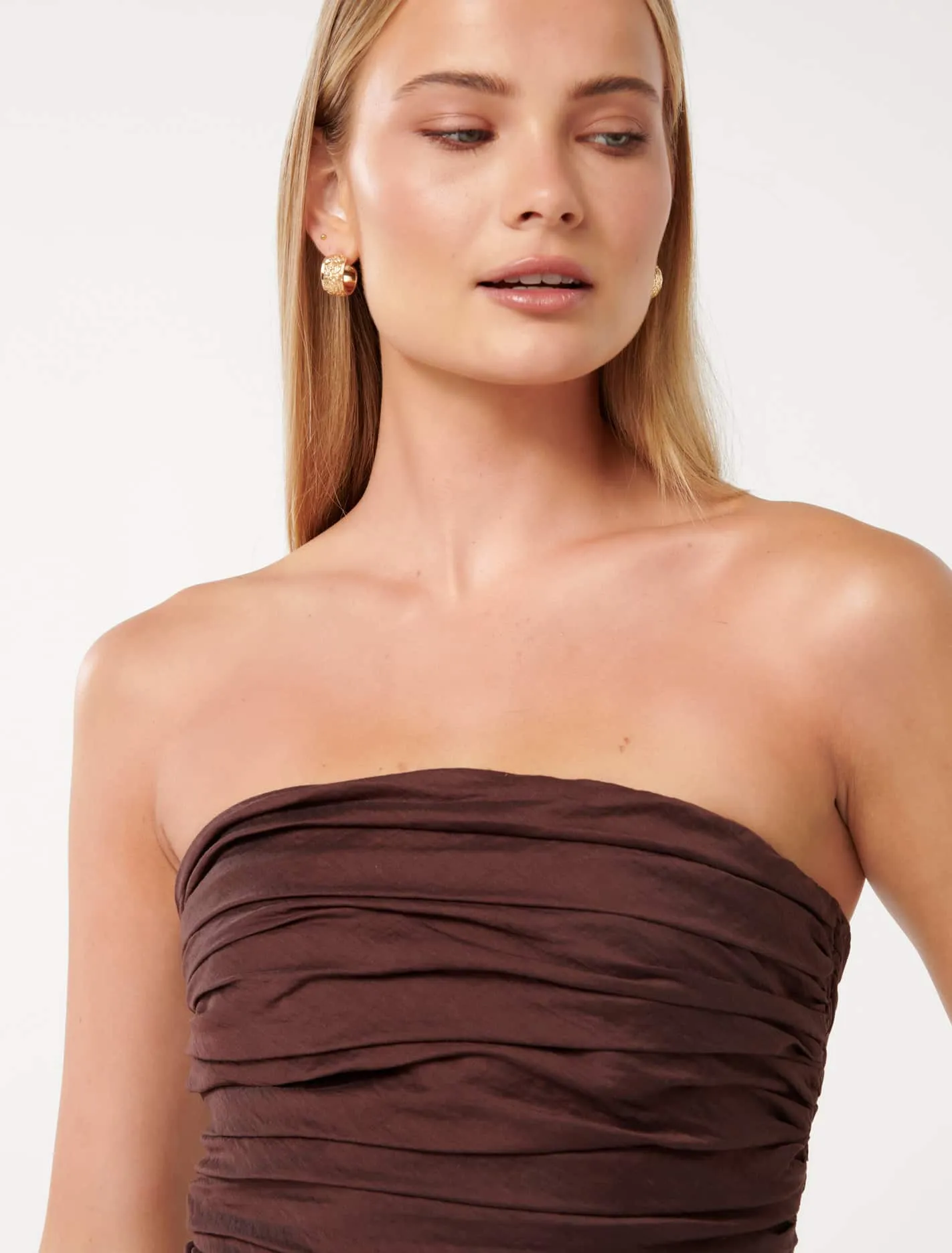 Laia Tucked Strapless Top