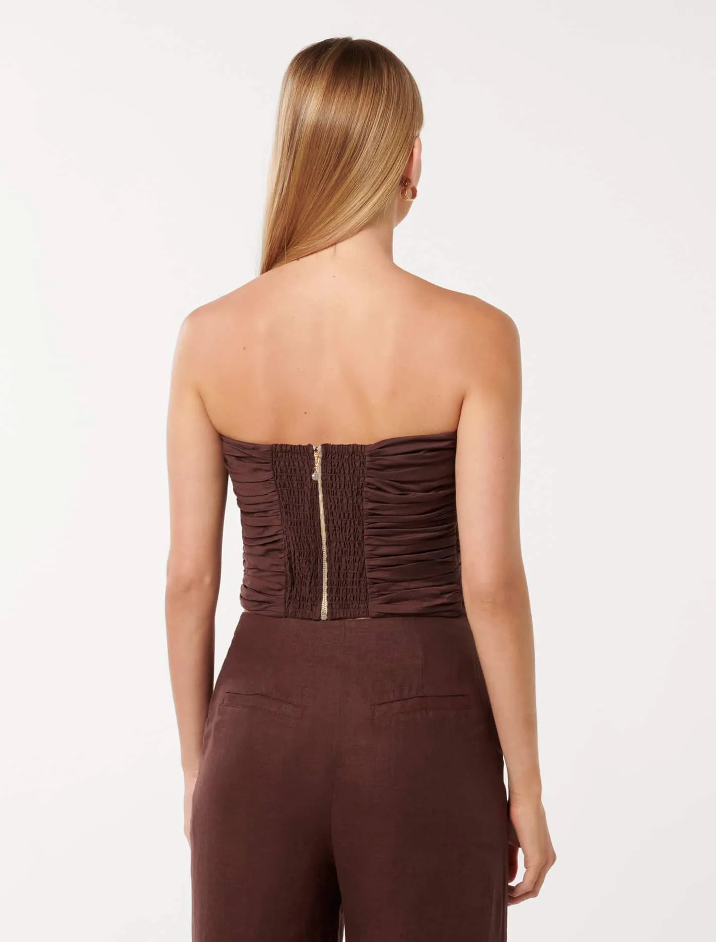 Laia Tucked Strapless Top