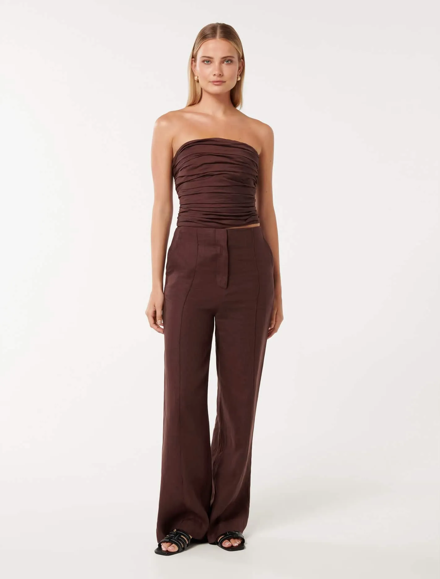 Laia Tucked Strapless Top