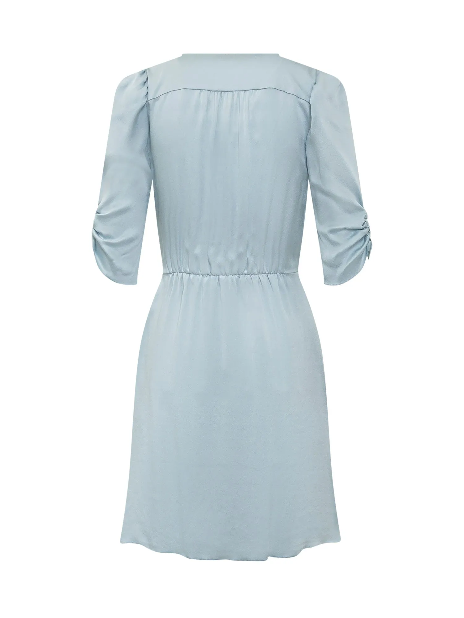 Lanvin Gathered Detail Satin Mini Dress