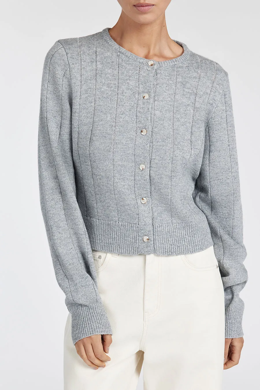 LEVI SILVER MARLE KNIT CARDIGAN