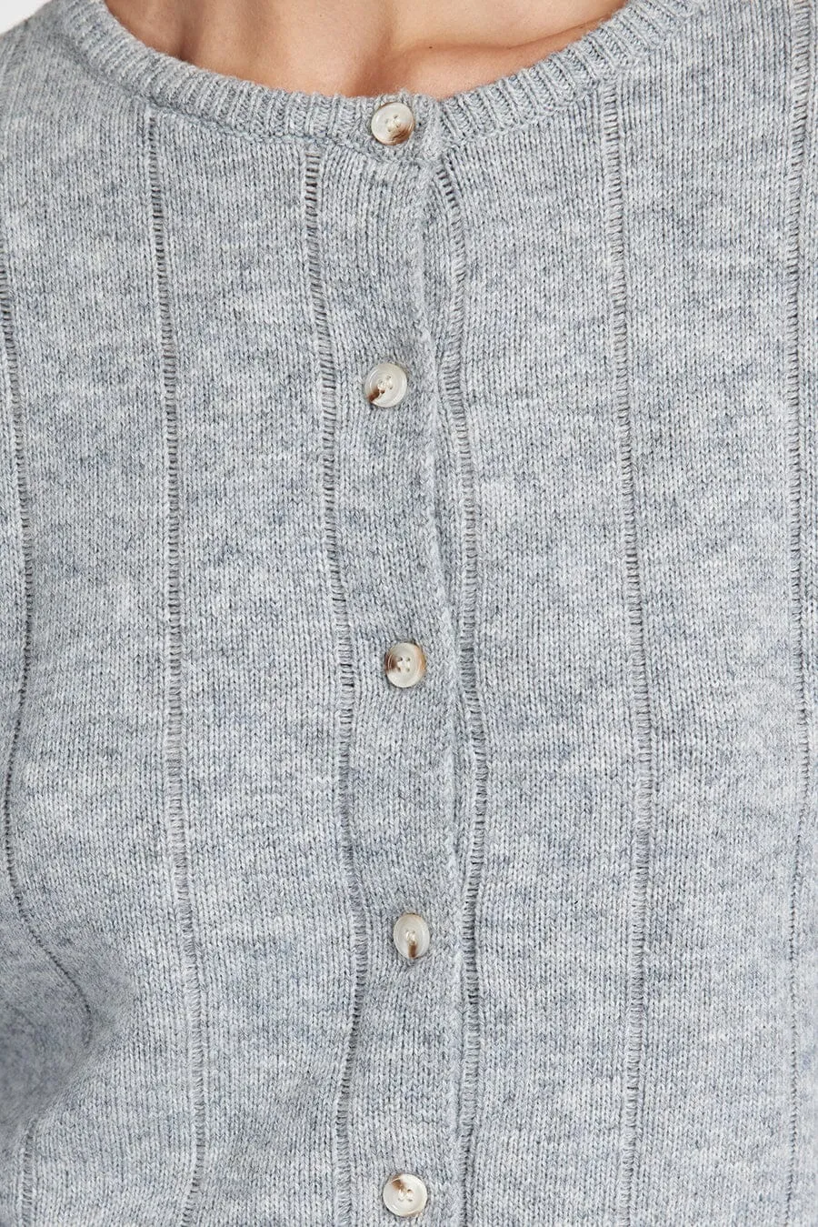 LEVI SILVER MARLE KNIT CARDIGAN