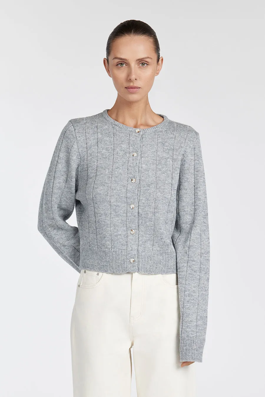 LEVI SILVER MARLE KNIT CARDIGAN
