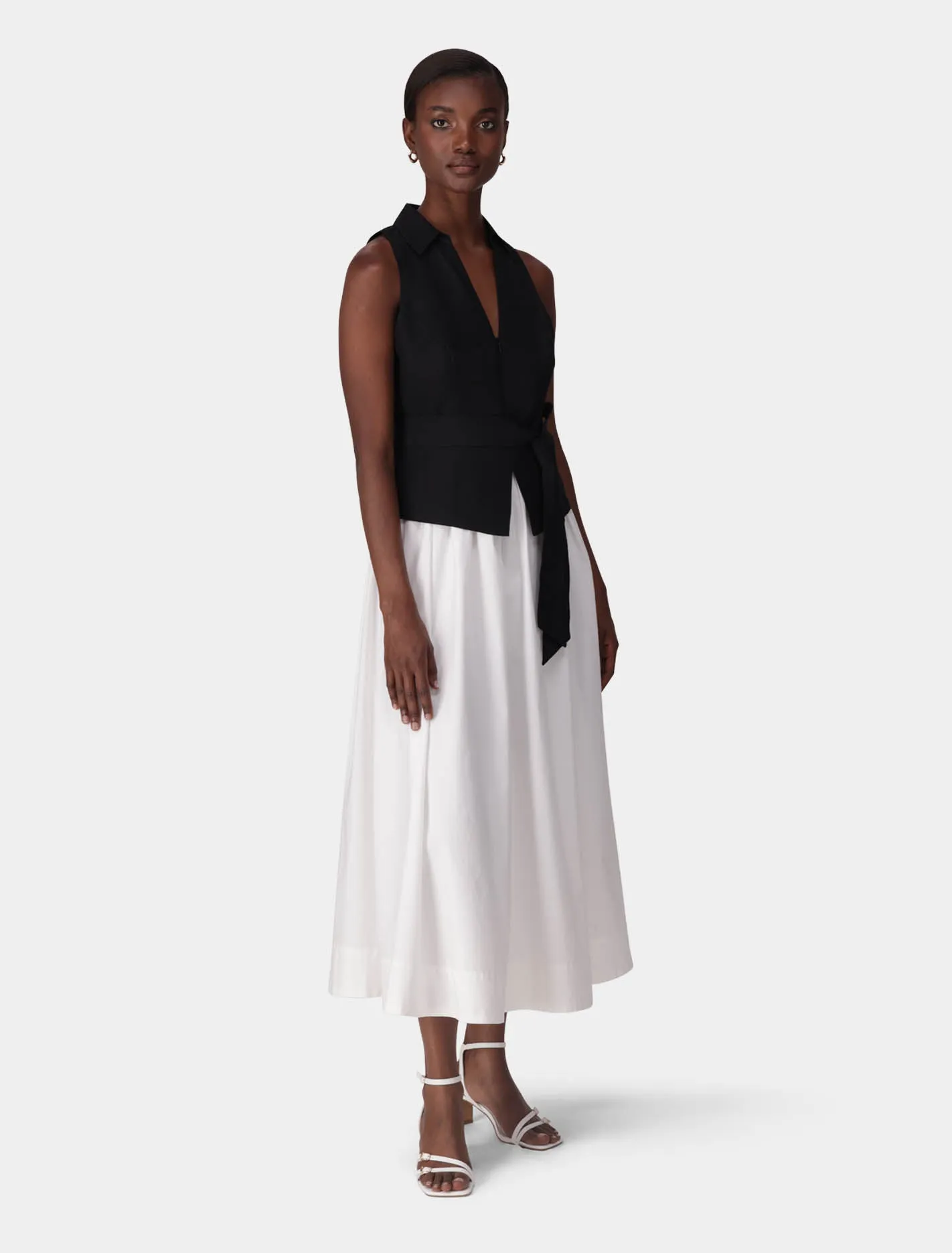 Liana 2 in 1 Collared Midi Dress