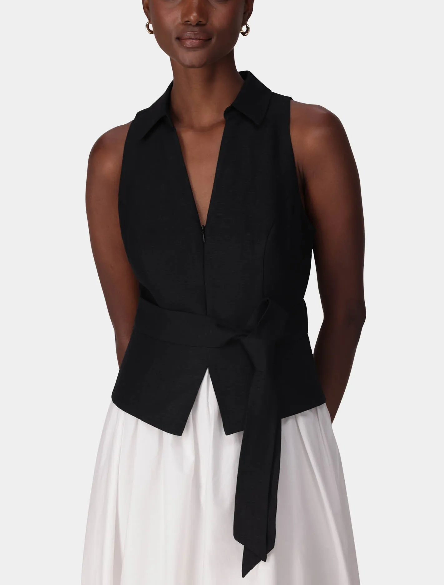 Liana 2 in 1 Collared Midi Dress