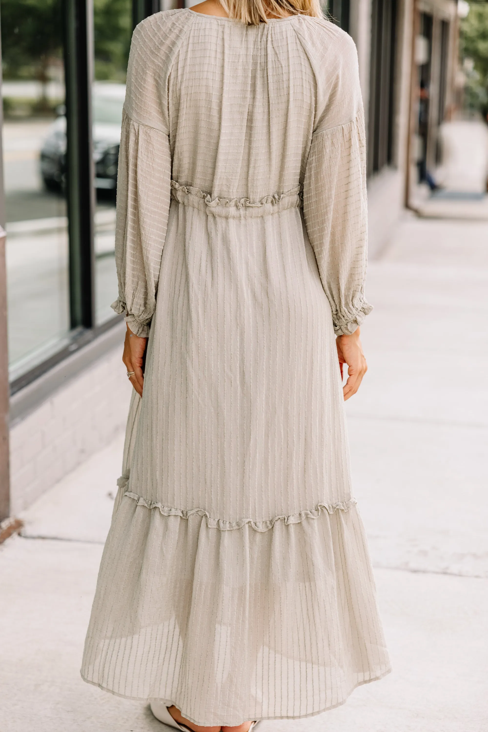 Lift You Up Light Olive Green Midi Dress