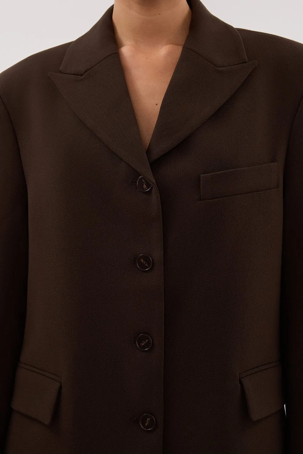 LIV BITTER CHOC BOYFRIEND BLAZER