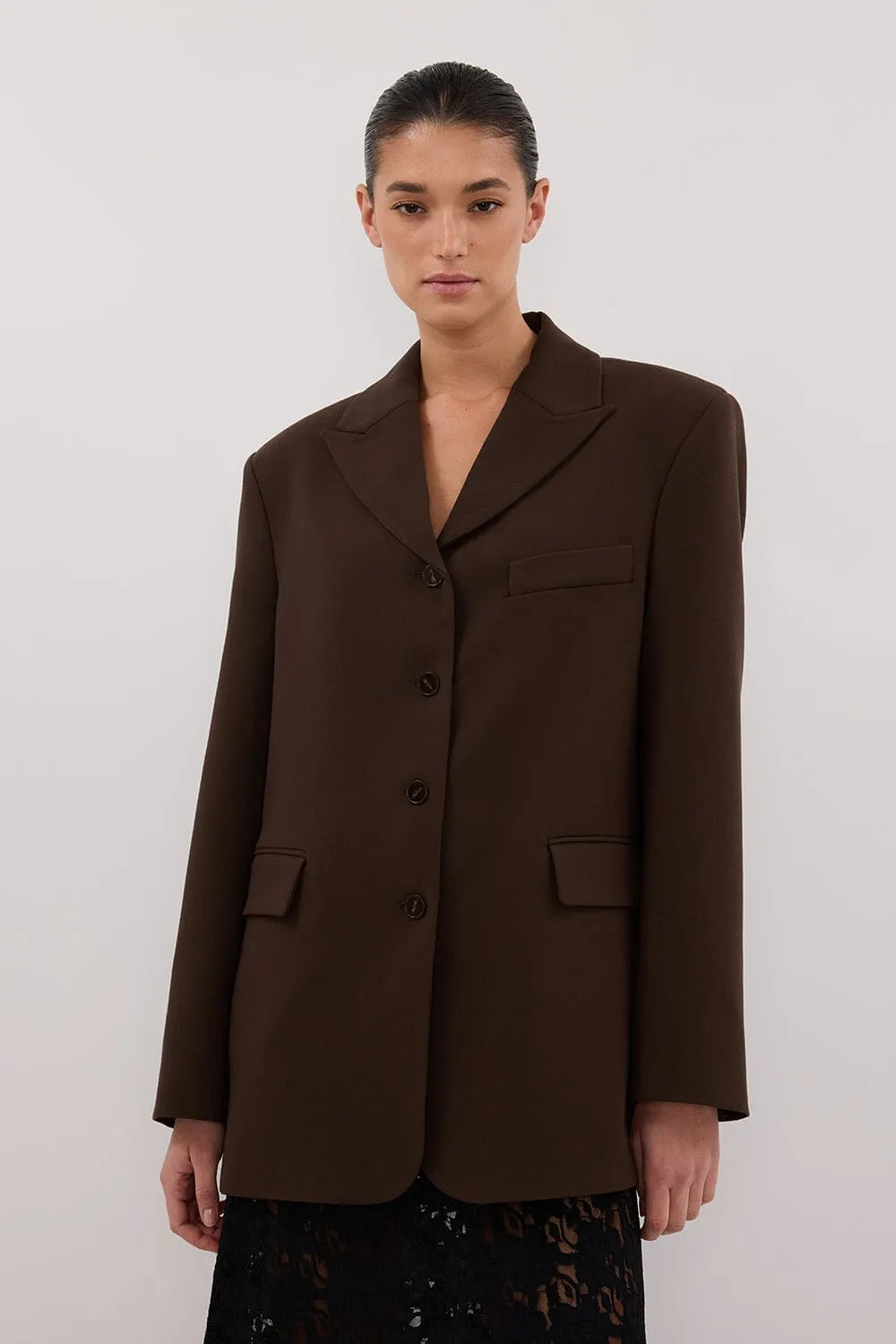 LIV BITTER CHOC BOYFRIEND BLAZER