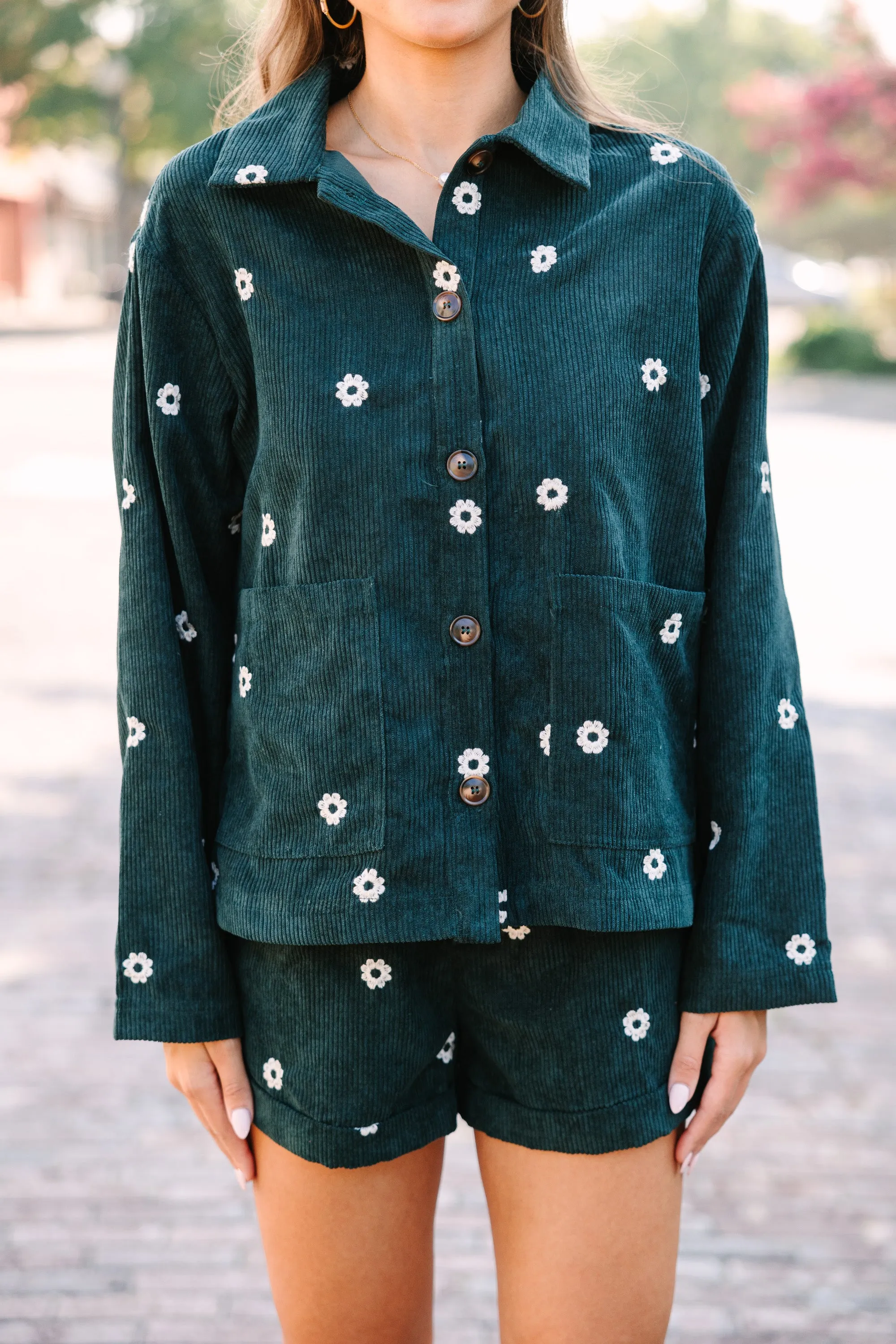 Looking For You Deep Green Corduroy Set