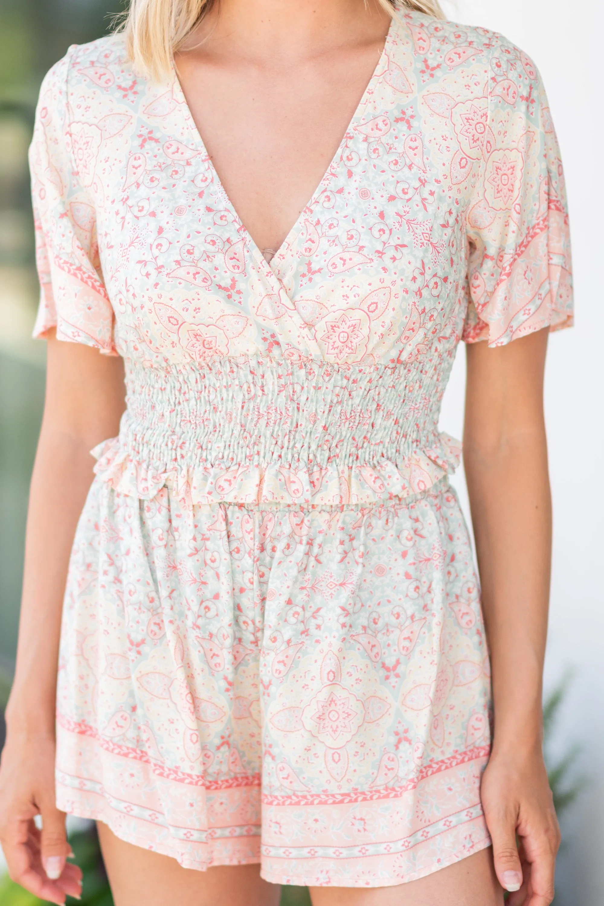 Looking For You Sage Green Floral Top