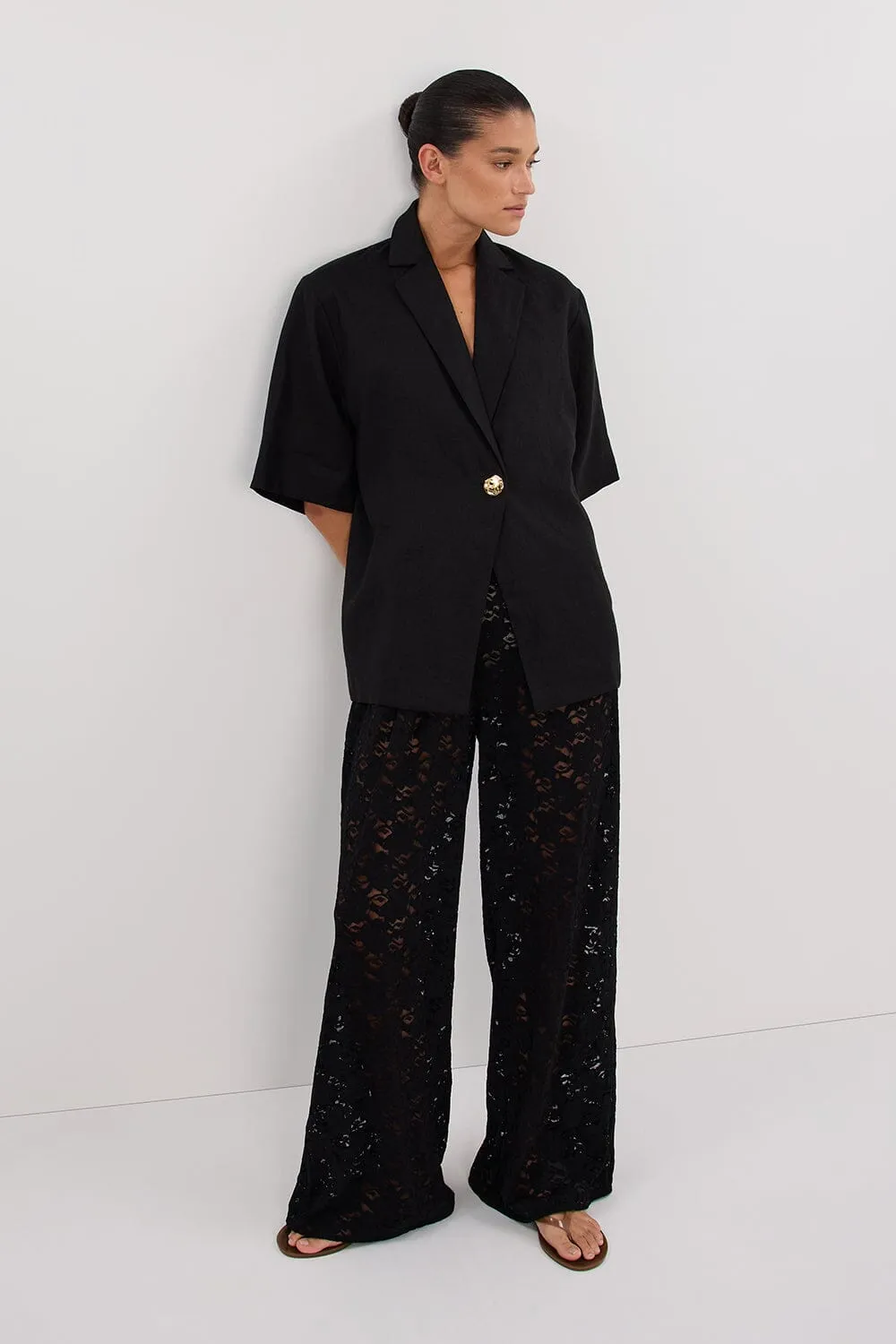 LOULA BLACK LACE PANT