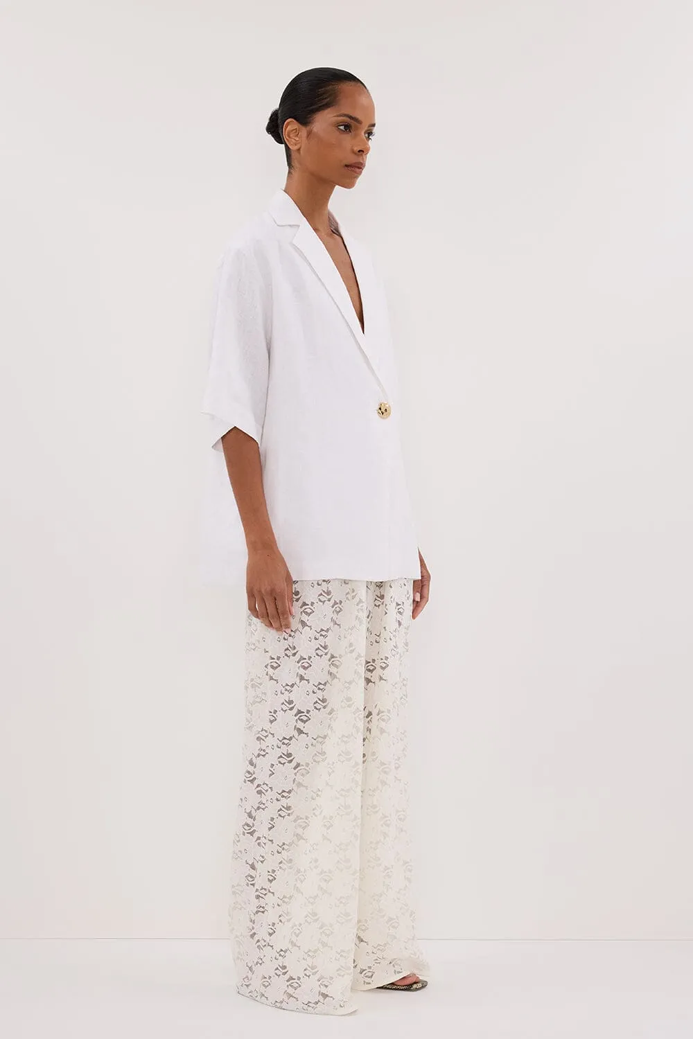 LOULA WHITE LACE PANT