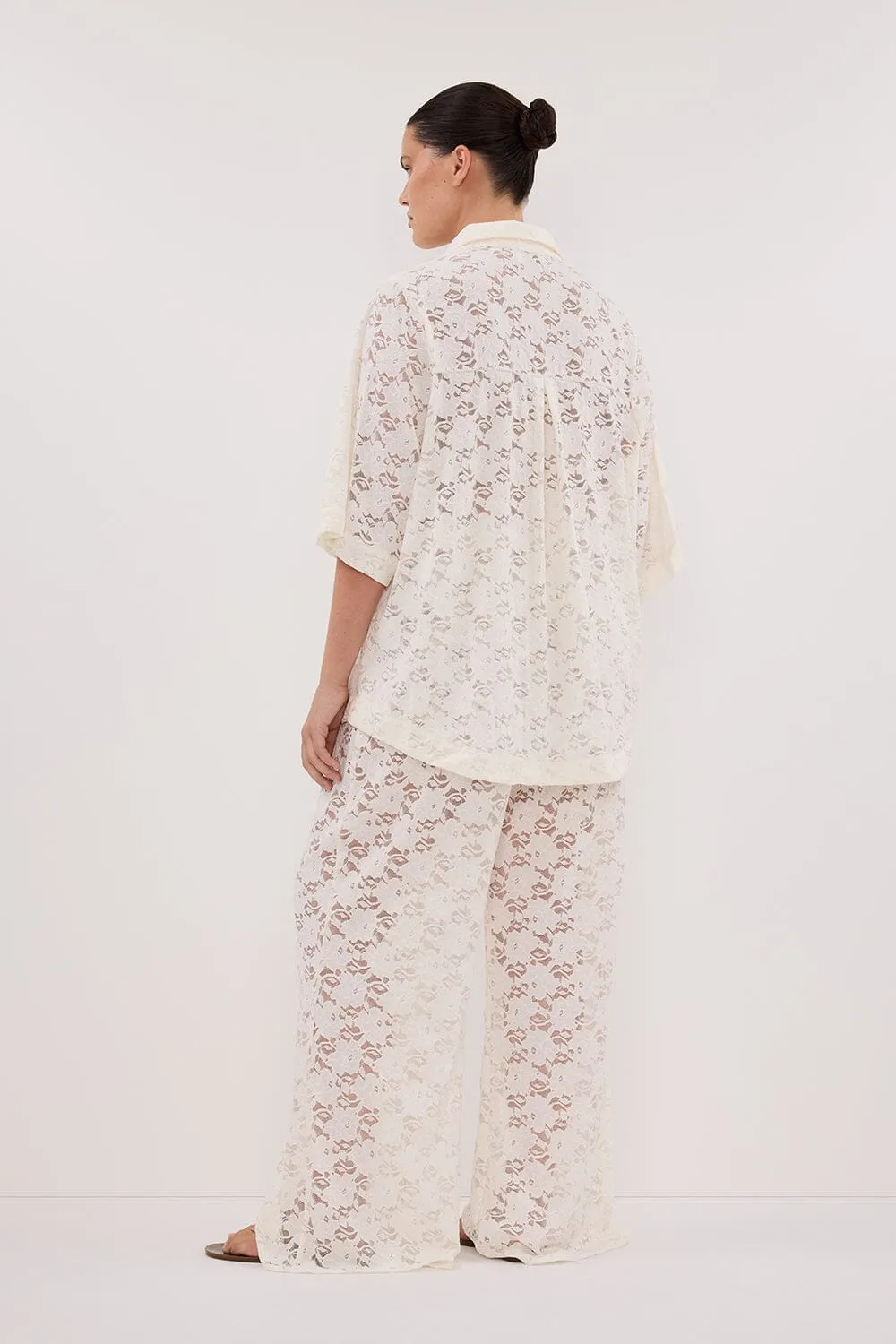 LOULA WHITE LACE PANT