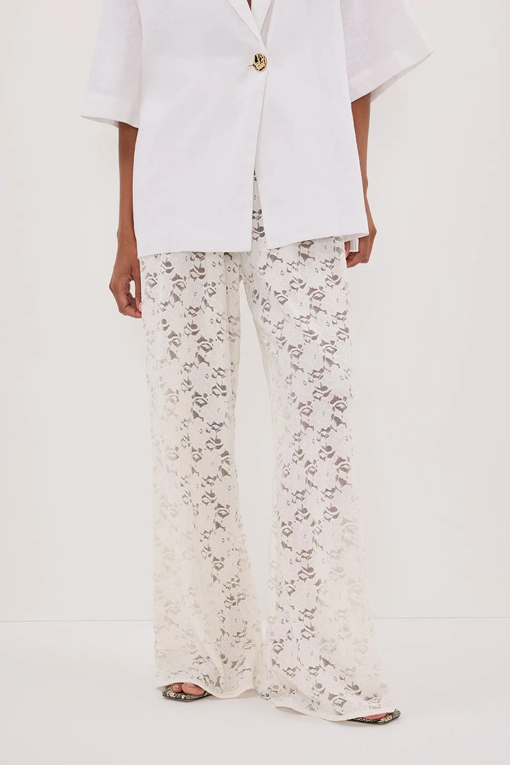 LOULA WHITE LACE PANT