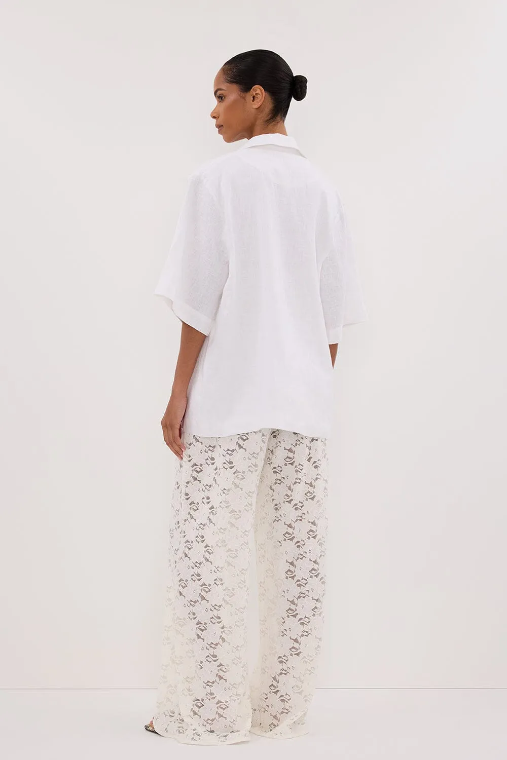 LOULA WHITE LACE PANT