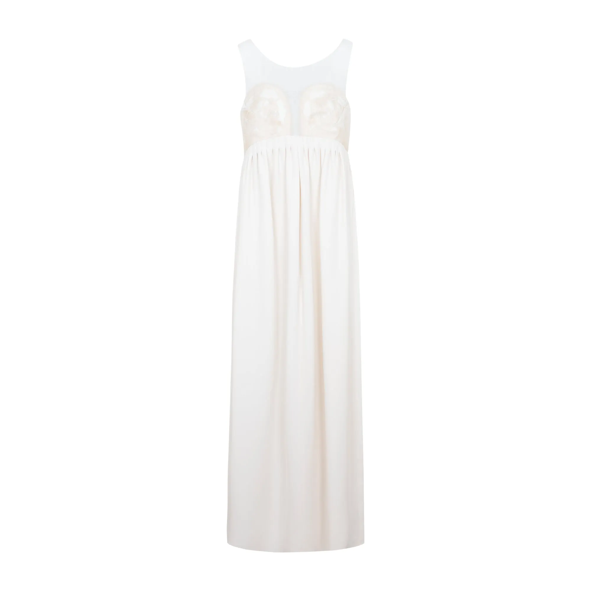 Maison Margiela Sheer Panelled Sleeveless Midi Dress