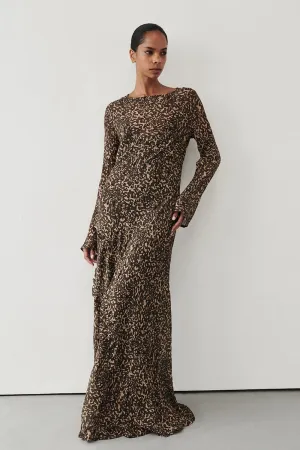 MARVILLA CHOC SLEEVED MIDI DRESS - PRE ORDER